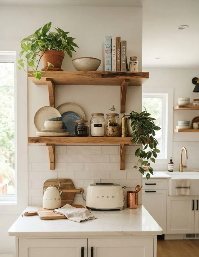 Open Floating Shelves for Stylish Storage