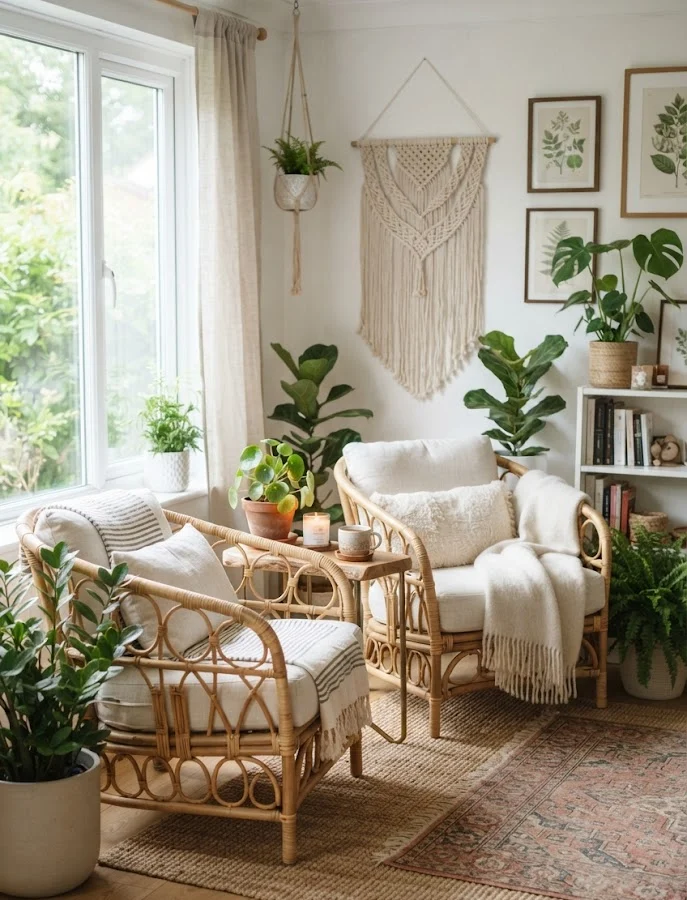 Rattan and Wicker Chairs for a Relaxed Boho Look