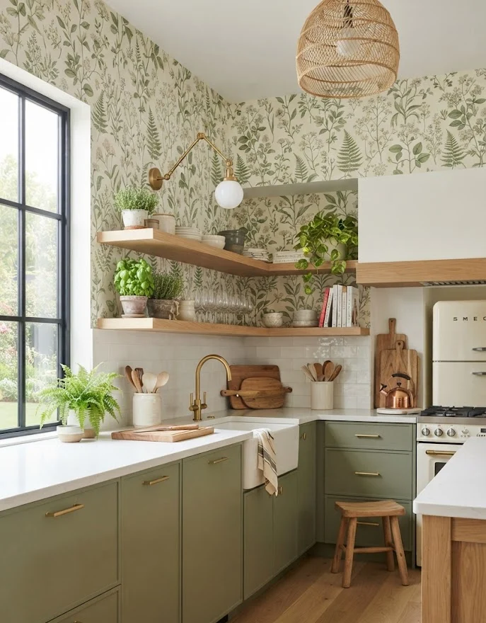 Refresh the Space with a Wallpaper Accent Wall