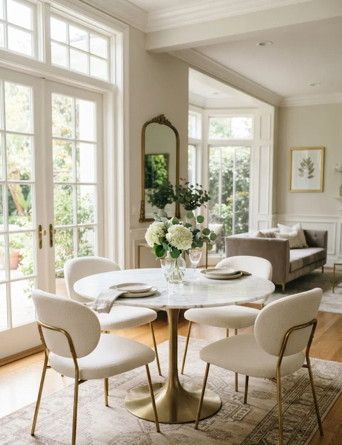 Round Pedestal Table for Traffic Flow