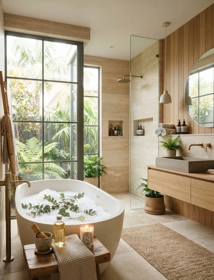 Spa-Inspired Bathroom Retreats