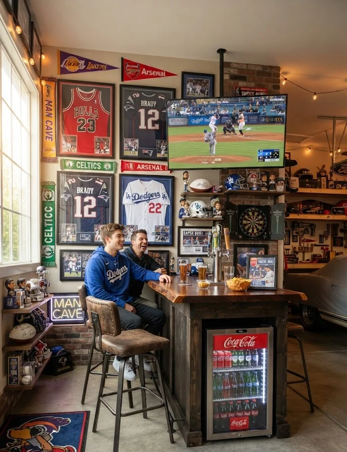 Sports Fan Garage Man Cave