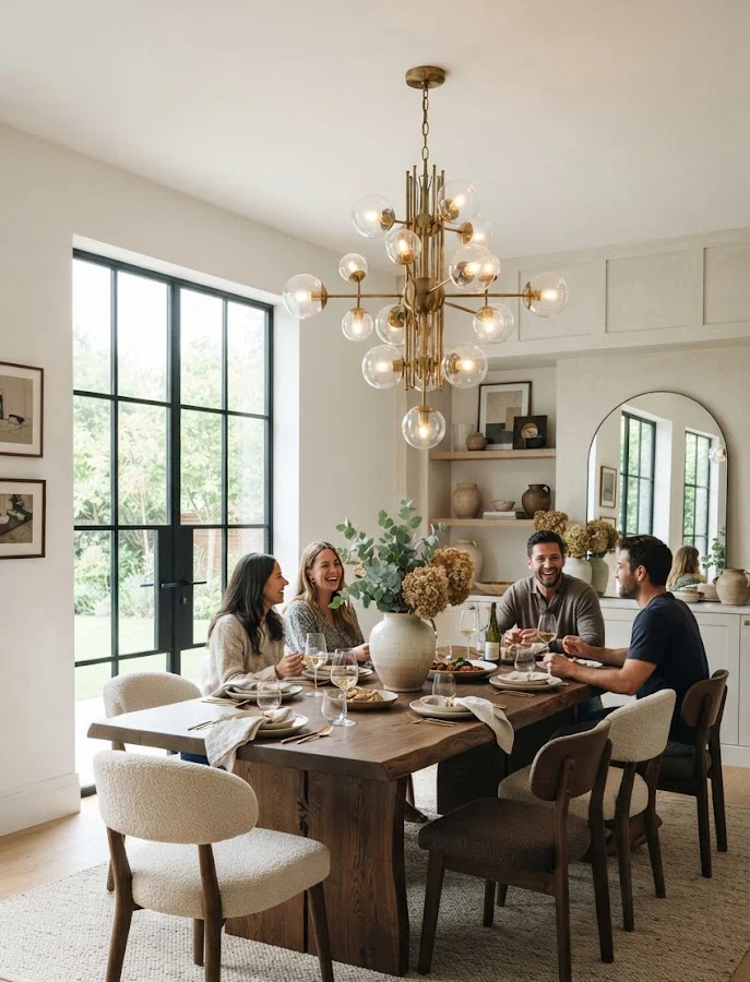 Statement Chandelier as a Focal Point