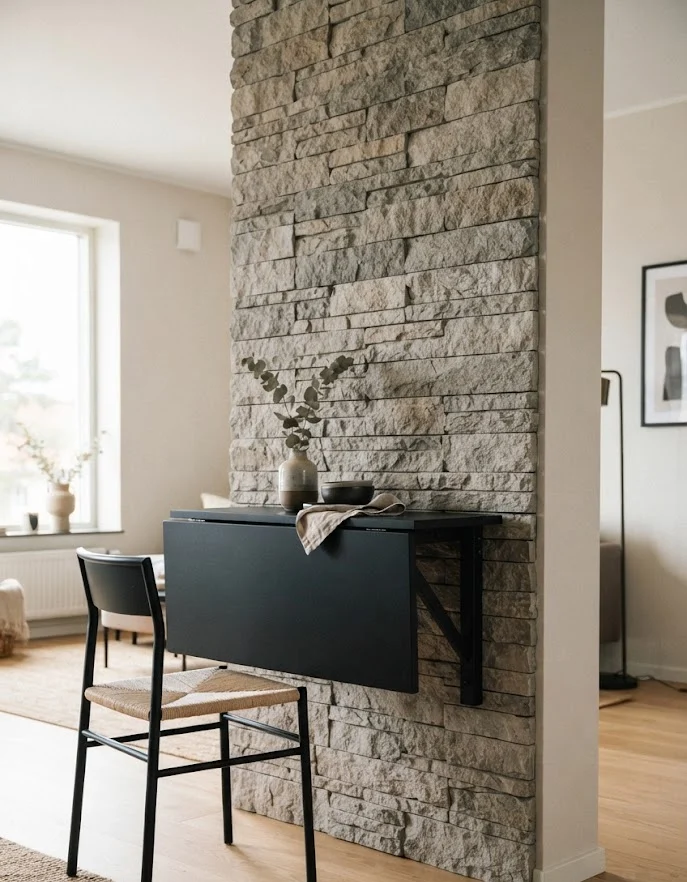 The Drop-Leaf Wall-Mounted Table