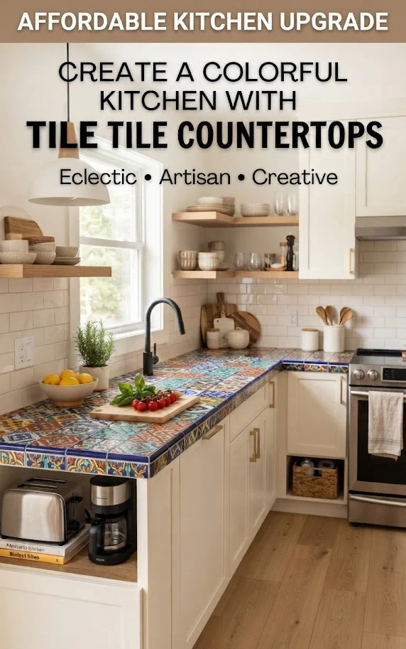 Tile Countertops for Colorful and Creative Designs