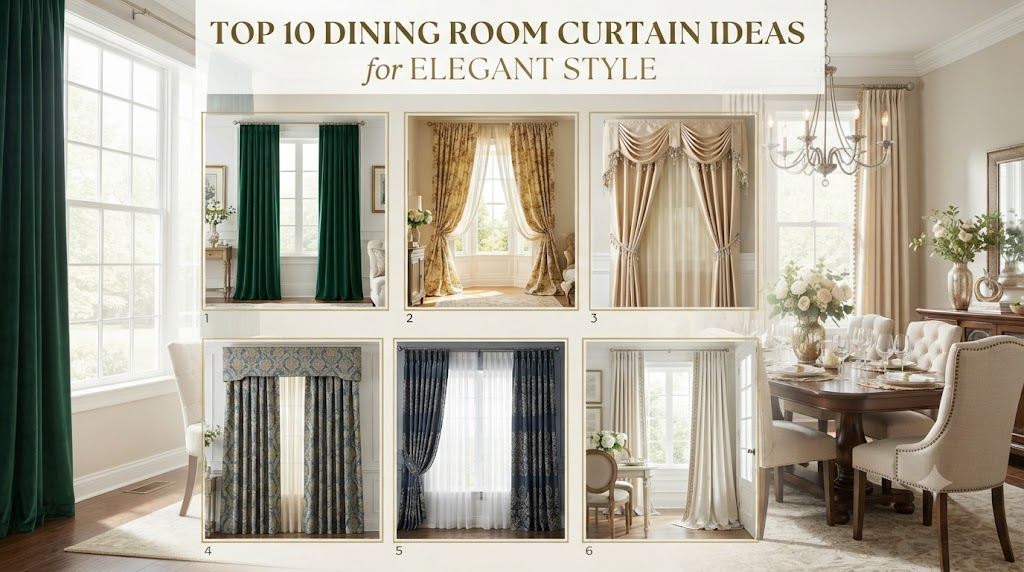 Top 10 Dining Room Curtain Ideas for Elegant Style