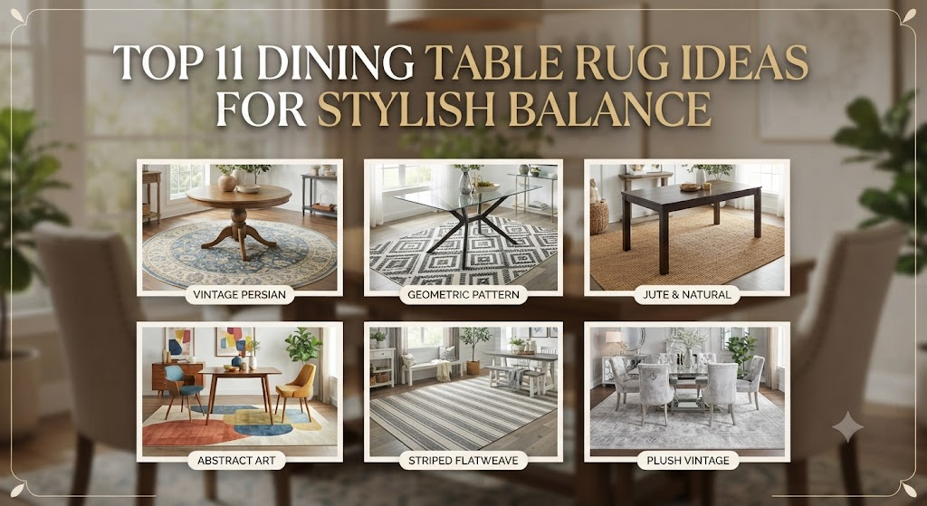 Top 11 Dining Table Rug Ideas for Stylish Balance