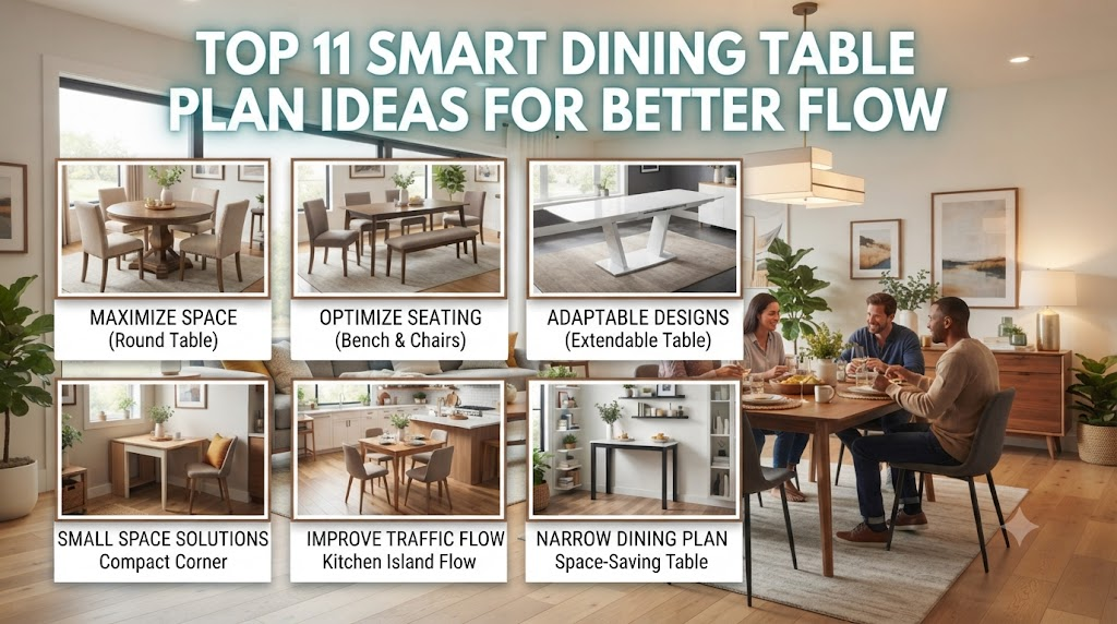 Top 11 Smart Dining Table Plan Ideas for Better Flow