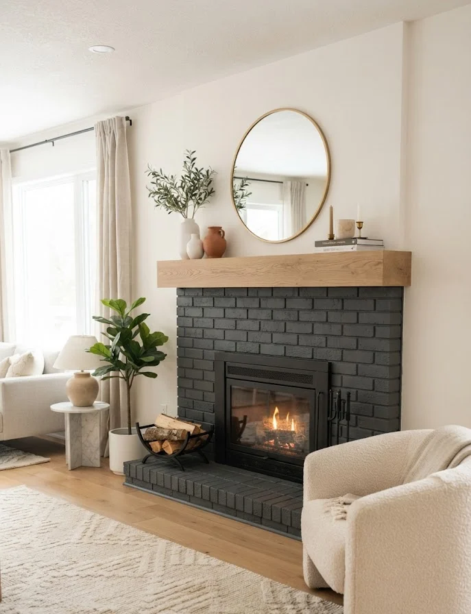 Two-Tone Fireplace Design