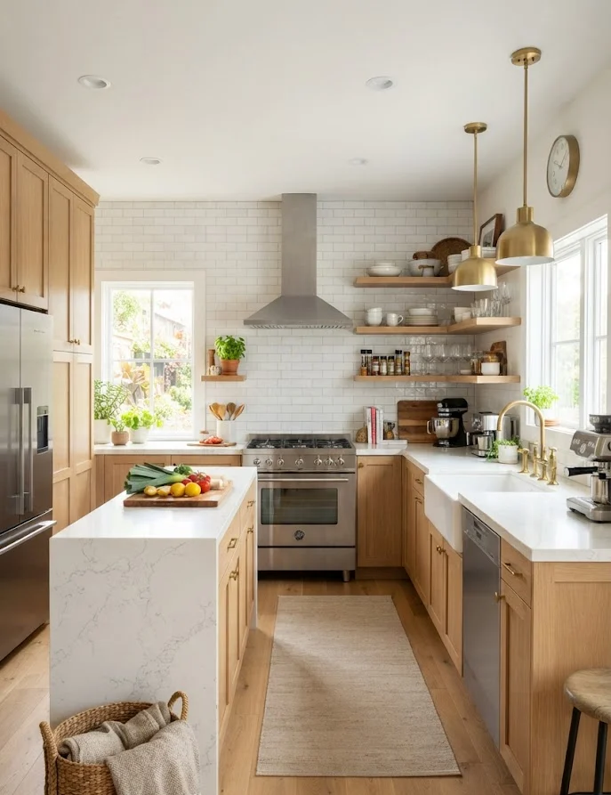 U-Shaped Kitchen Layout