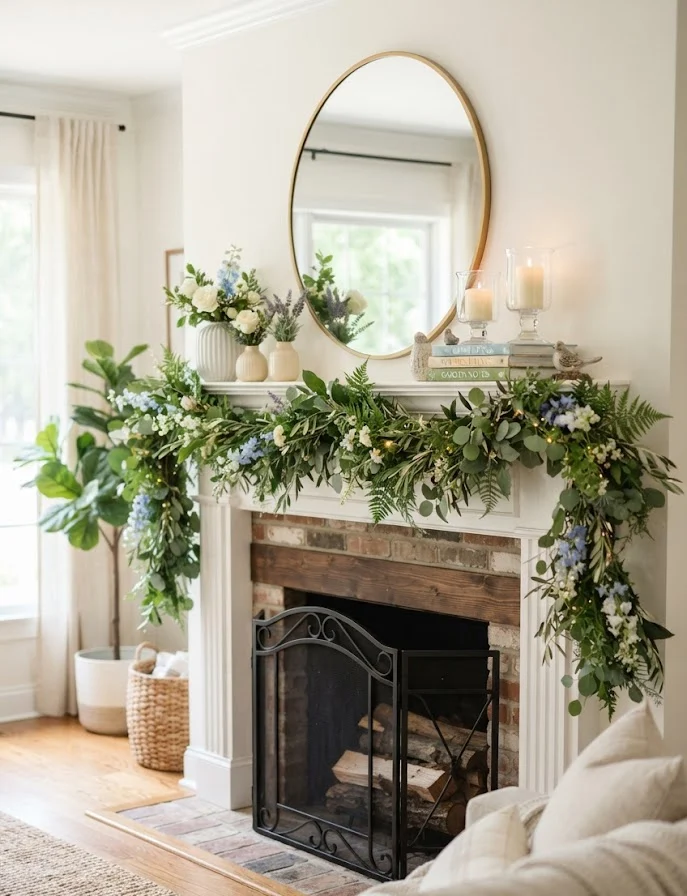 Use Flowing Greenery Garlands