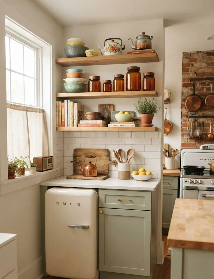 Symmetrical Wall Shelf Arrangement