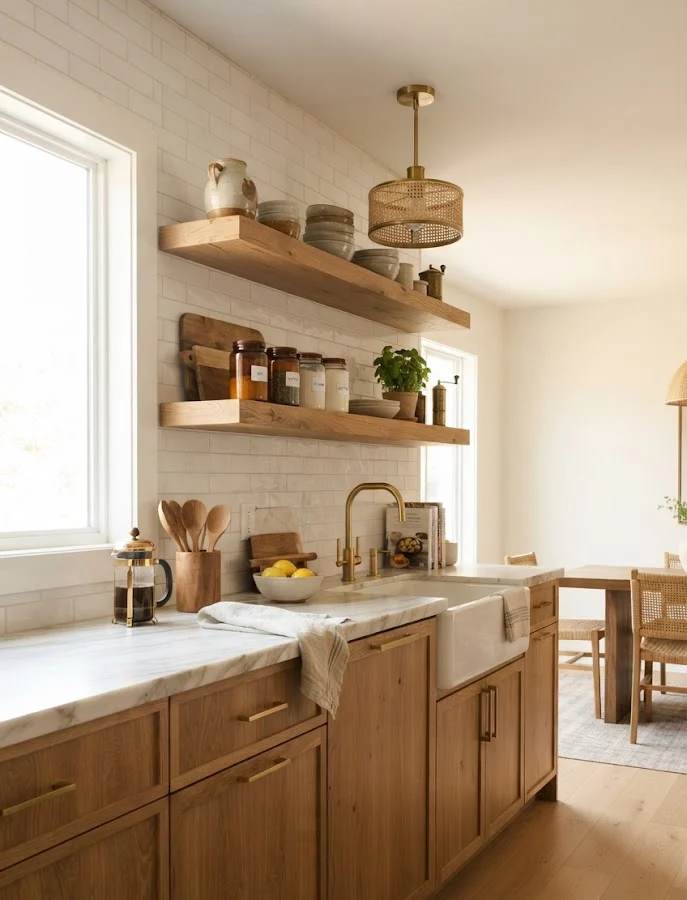Warm Wood Kitchen Decor for Natural Beauty