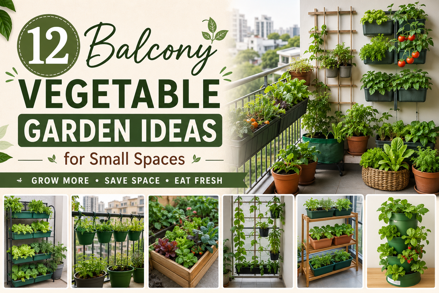 12 Balcony Vegetable Garden Ideas for Small Spaces