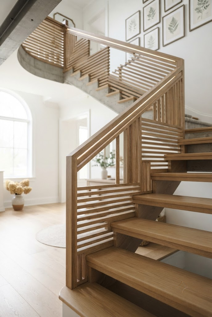 Horizontal Wood Railing