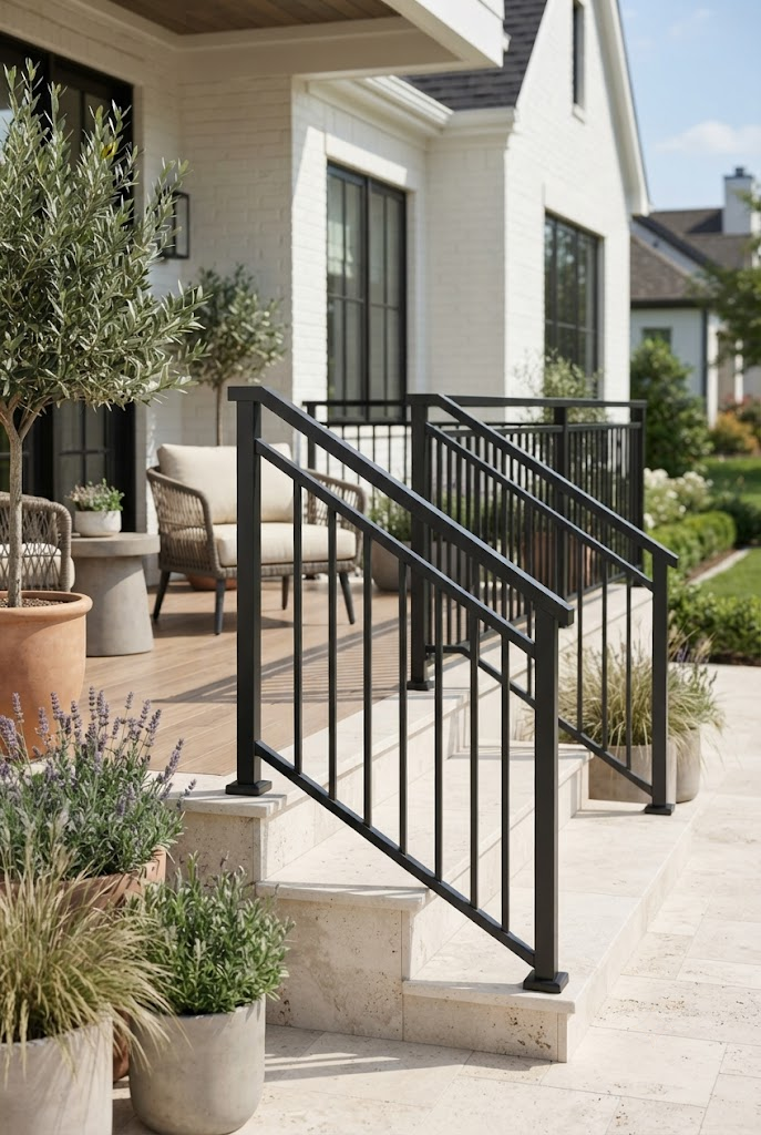 Black Metal Porch Railing