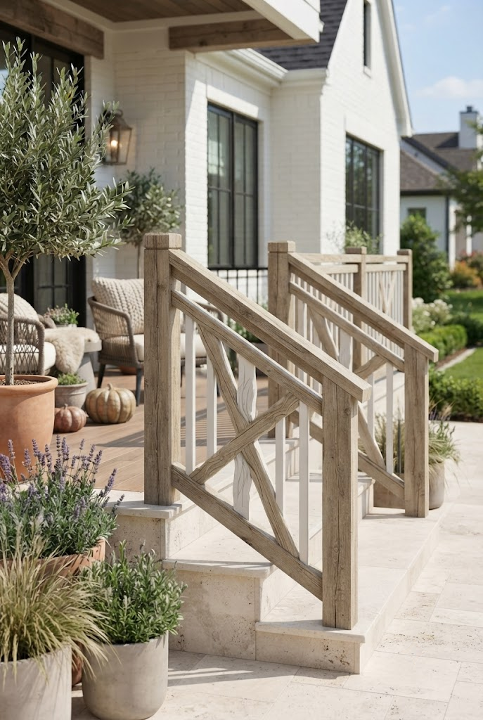 Farmhouse-Style Porch Railing
