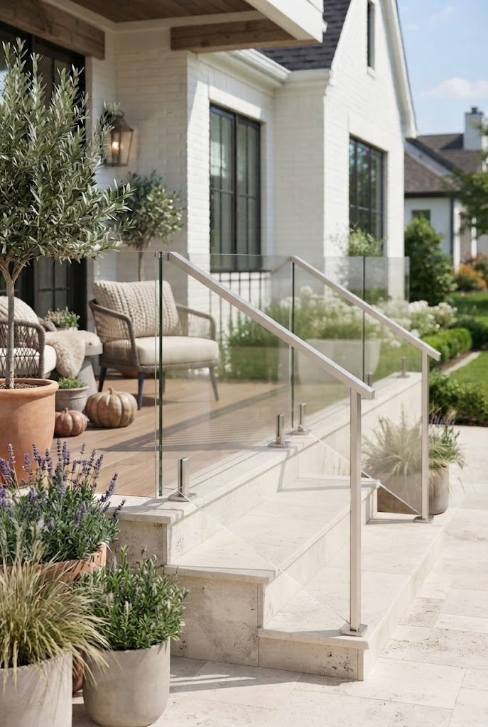 Glass Panel Porch Railing