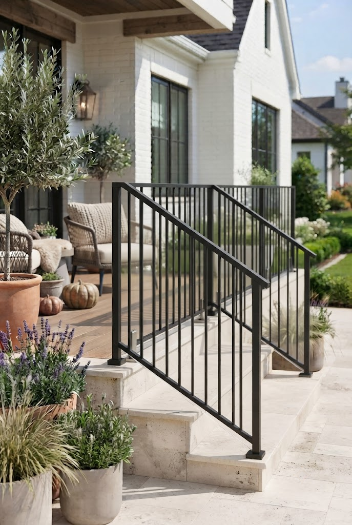 Vertical Metal Bar Railing