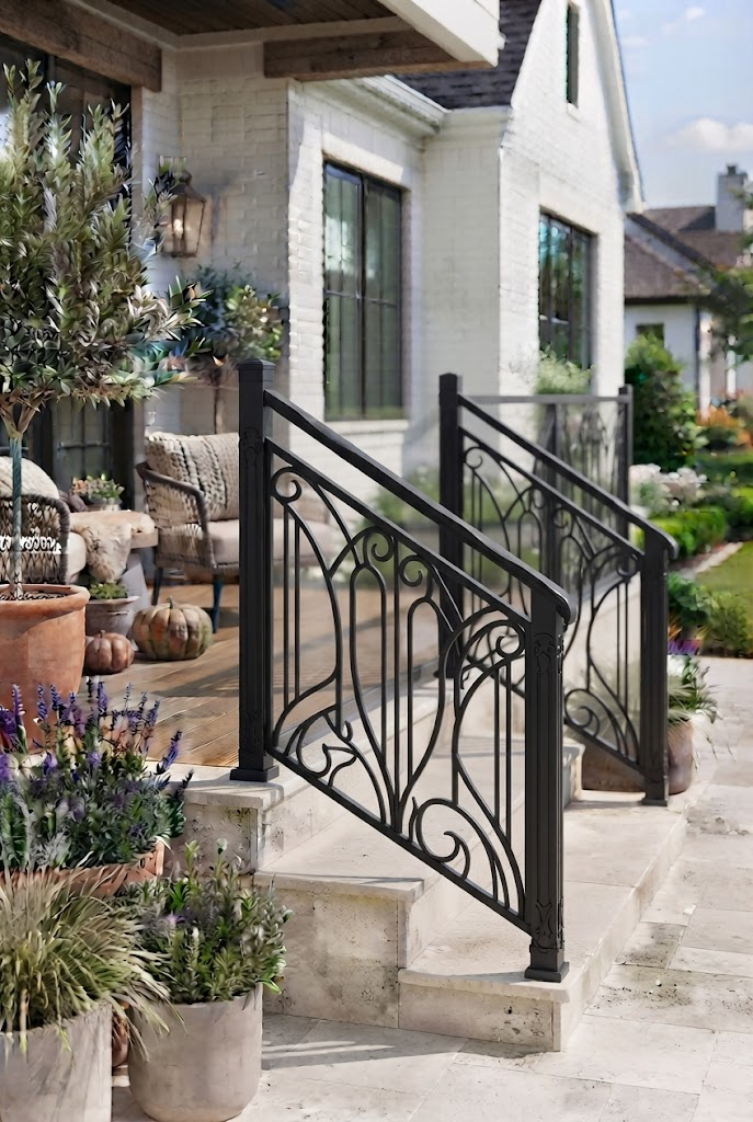 Decorative Iron Porch Railing
