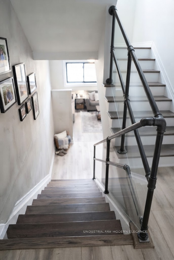 Industrial Pipe Stair Railing