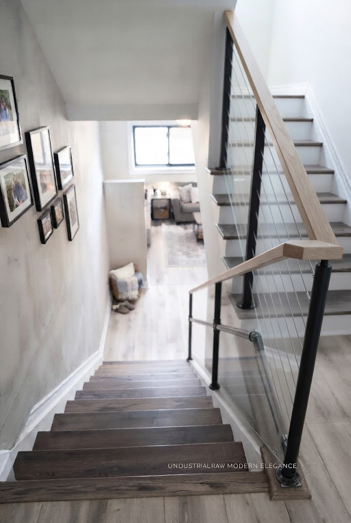 Wood and Metal Combination Railing