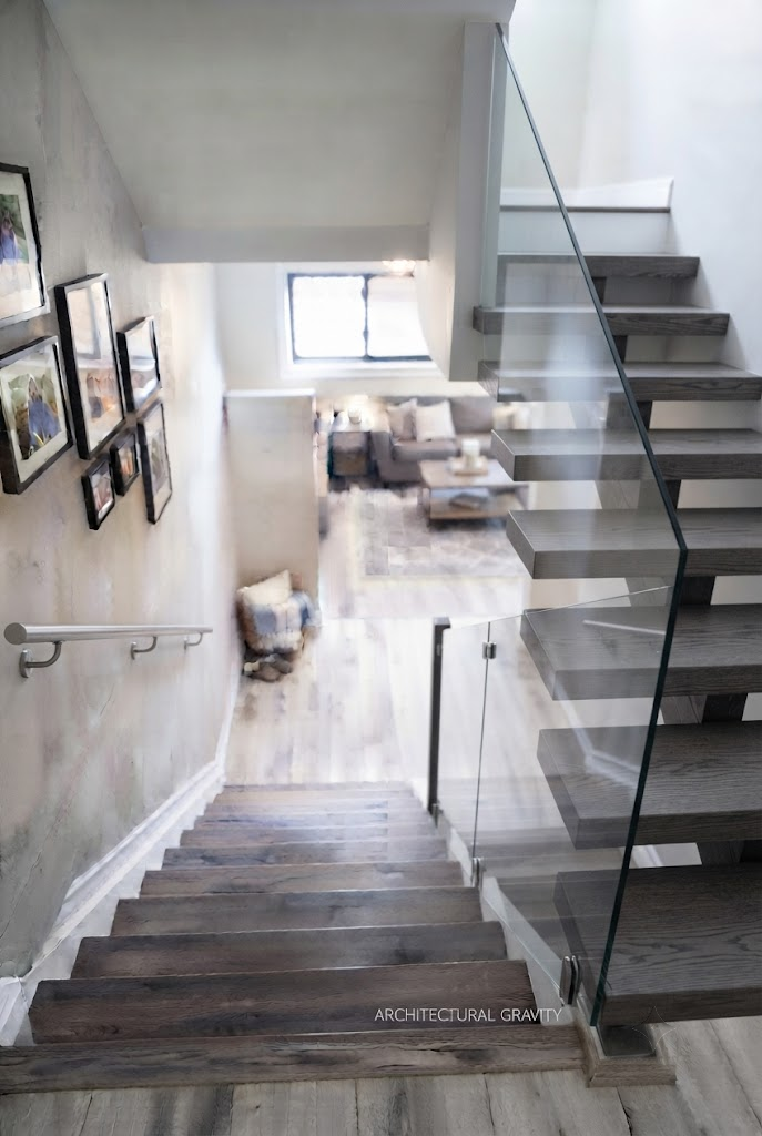 Floating Stair Railing Design