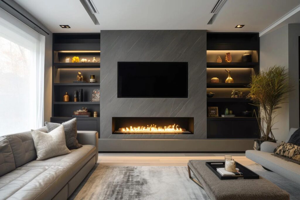 Dark Accent Wall for Natural TV Blending