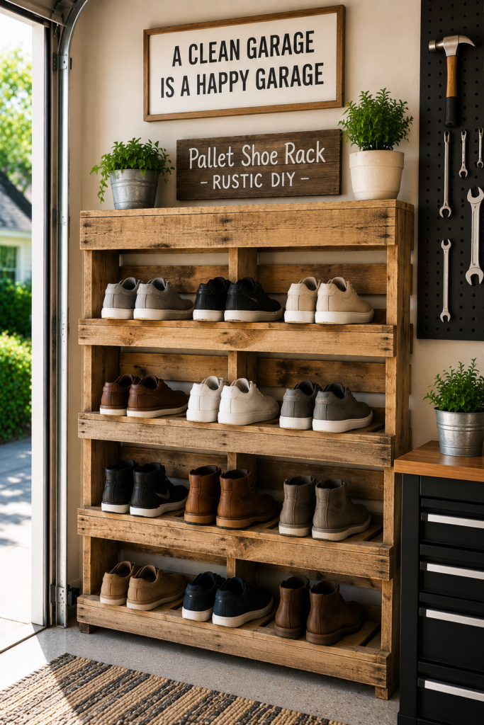 Pallet Shoe Rack (Rustic DIY)