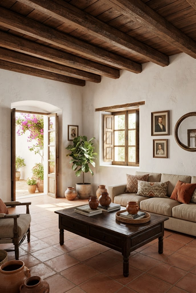 Expose Rustic Wooden Ceiling Beams