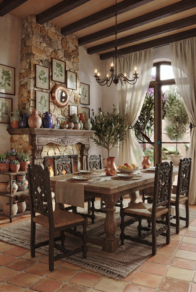 Create a Cozy Spanish Dining Room