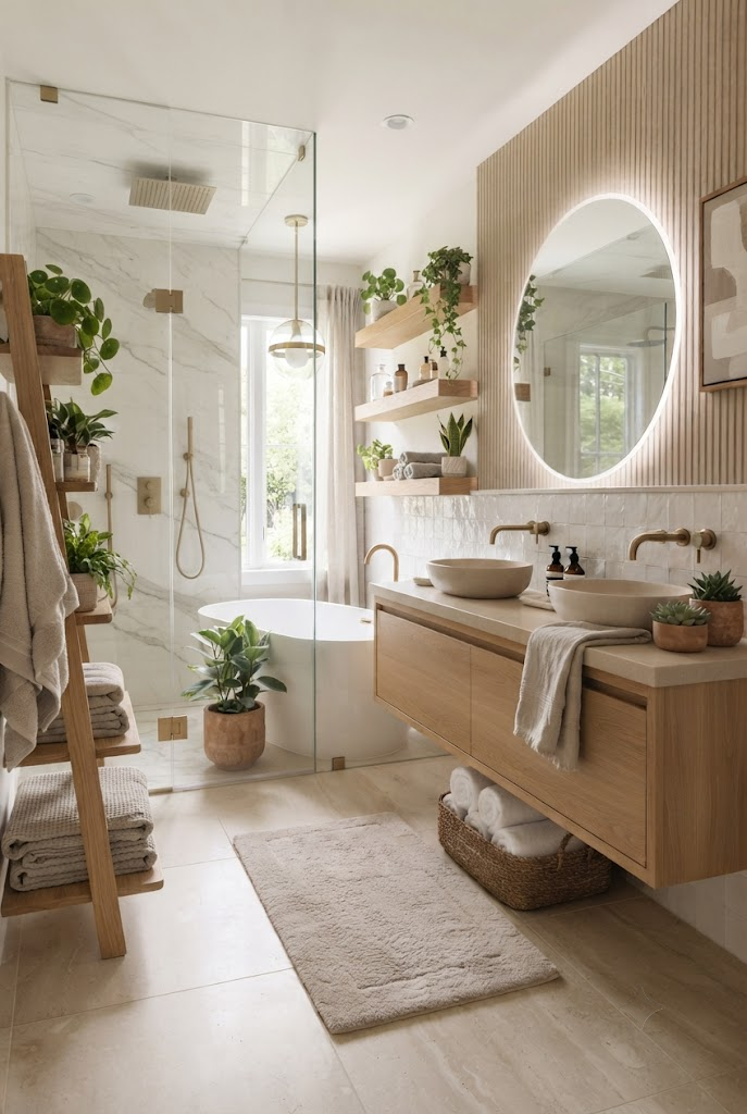 Install Rainfall Showerheads