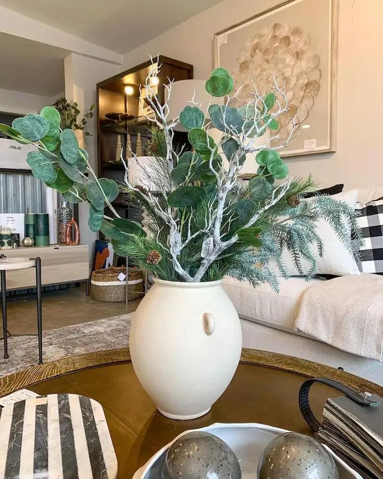 Use Winter Greenery and Natural Elements