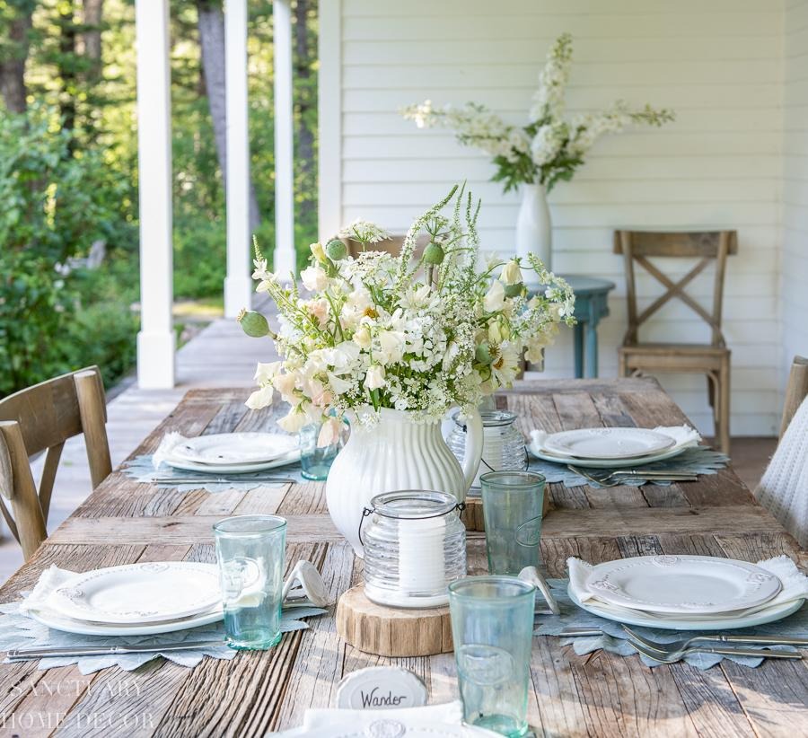Rustic Wooden Summer Dining Table Style