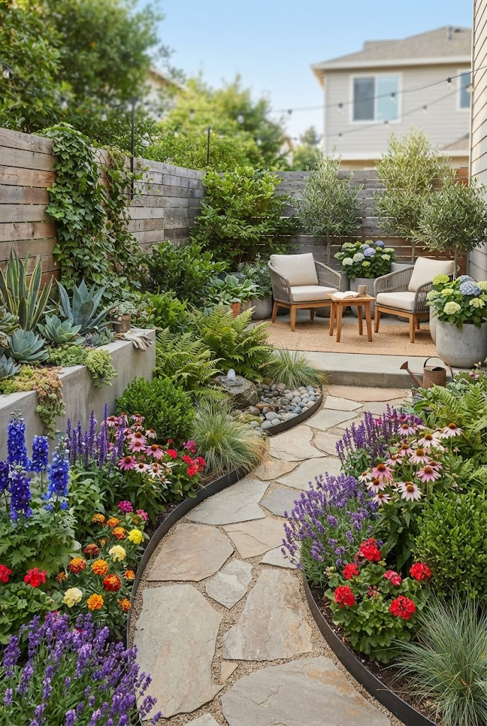 Plant Colorful Flower Borders